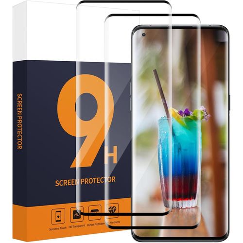 KAL-2 Pack Verre Trempé Pour Oppo Find X5 Pro 5G, 3D Plein Écran Film De Protection Écran, 0,33Mm Tactile Sensible Sans Bulles, De Dureté 9H, Haute Définition Oppo Find X5 Pro Vitre Protection