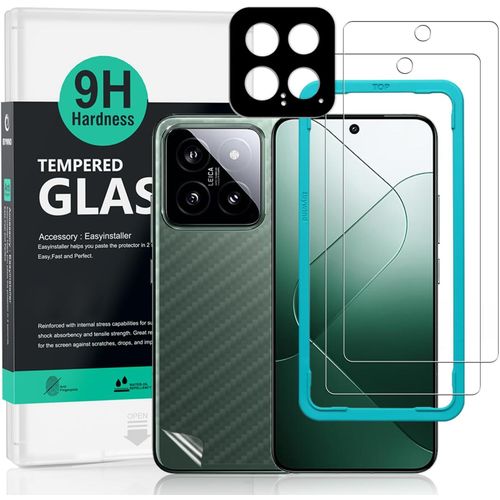 For Xiaomi 14 5g Tempered Glass 6.36 Inches, 2 Pieces 9h Hardness Screen Protector, With 1 Piece Camera Protection, 1 Piece Back Film, Easy To Install