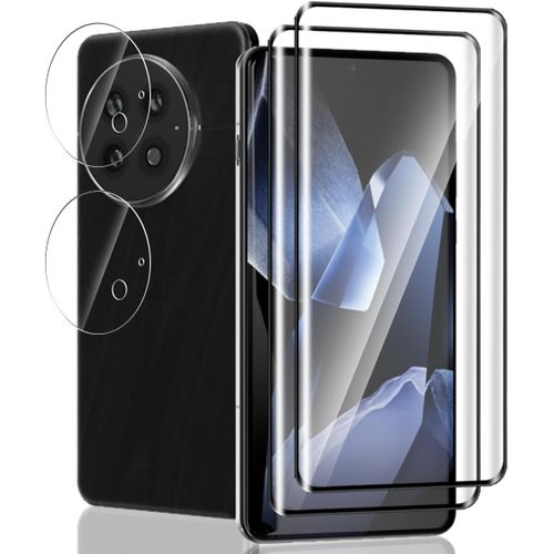 2 Pièces Verre Trempé Pour Oneplus 13 Protection D'Écran + 2 Pièces Protecteur Caméra, Dureté 9H/Sans Bulles, Protection Écran Pour Oneplus 13 - Hd Vitre Trempé