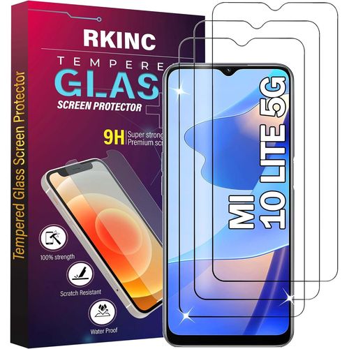 Verre Trempé [Lot De 3] Pour Xiaomi Mi 10 Lite 5g, Film Protection Écran, Dureté 9h 0,33 Mm Hd Glass [Garantie À Vie][Sans Bulles D'air][Résistant Aux Rayures]