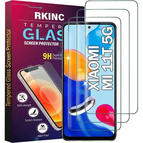 Verre Trempé [Lot De 3] Pour Xiaomi 11t 5g / Xiaomi 11t Pro 5g, Film Protection Écran, Dureté 9h 0,33 Mm Hd Glass [Sans Bulles D'air][Résistant Aux Rayures][Garantie À Vie]