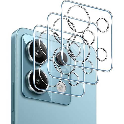 [3 Pièces Caméra Arrière Protecteur Pour Xiaomi Redmi Note 13 Pro 5g, Dureté 9h Protection Objectif Caméra [Anti Rayures] Ultra Résistant Film Verre Trempé