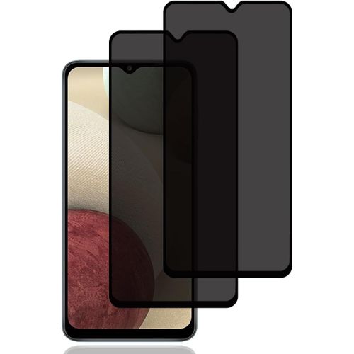 Verre Trempé Anti-Espion 2 Pièces Pour Samsung Galaxy A12/M12 - Protection Vie Privée, Dureté 9h, Anti-Rayures, Anti-Traces, Pose Sans Bulles