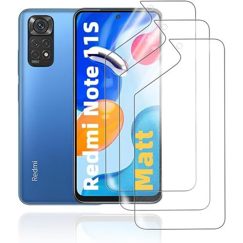 Mat Film Hydrogel Pour Xiaomi Redmi Note 11s, 3 Pièces Tpu Film Protection Écran Matte, Flexible Film De Protection D'écran, Antireflets, Anti-Traces