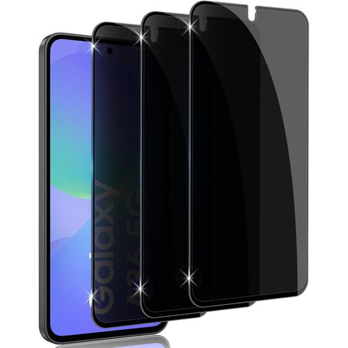 Protection D'écran Confidentialité En Verre Trempé 9h Pour Samsung Galaxy A35/A36/A55/A56 5g ¿ Anti¿Espion 0,33 Mm, Bords 2,5d, Anti¿Traces, Lot De 3