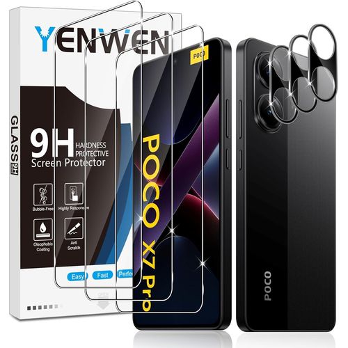 Tempered Glass Compatible With Xiaomi Poco X7 Pro 5g, 3 Pieces Screen Protector Films, 9h Hardness Glass Anti-Scratch Glass Screen Protector