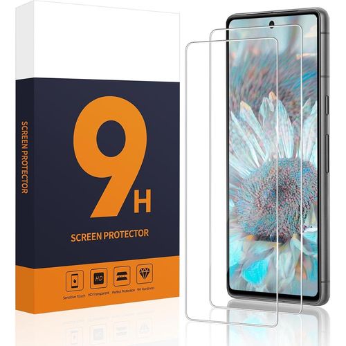 Sjzg-2 Pièces Verre Trempé Pour Google Pixel 7a 5g, Bord 2.5d Anti Rayures Dureté 9h Google Pixel 7a Protection Écran, Pas De Bulles Haut Définition Vitre Protection Compatible Avec Pixel 7a 5g