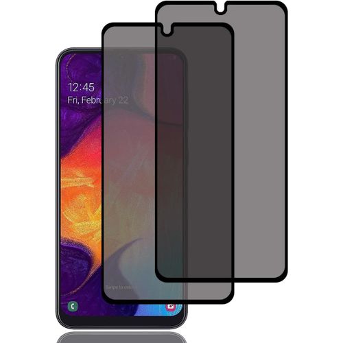 Kal-Verre Trempé Anti-Espion Pour Samsung Galaxy A50/Galaxy A50s [2 Pièces], Protection D'écran Anti-Espion, Protecteur D'écran De Confidentialité, 9h Dureté, Anti-Rayures, Film De Protection Écran