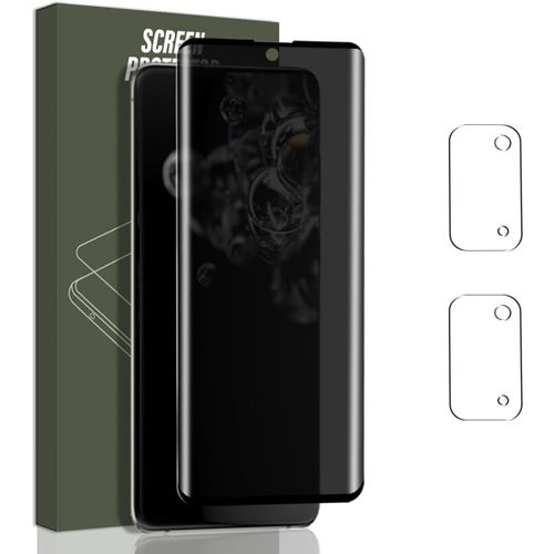 Verre Trempé Anti-Espion Pour Samsung Galaxy S20 Plus (6.7"") Privacy Protecteur Vitre [1 Pièce] Et Caméra Arrière Protecteur [2 Pièces], Protection Écran Pour Galaxy S20 Plus (6.7"")