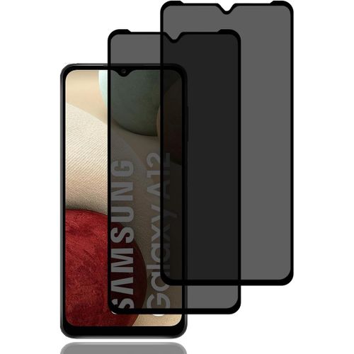 Cauc-Verre Trempé Anti-Espion Pour Samsung Galaxy A12 [2 Pièces], Protection D'écran Anti-Espion, Protecteur D'écran De Confidentialité, 9h Dureté, Anti-Rayures, Film De Protection Écran Pour Galaxy