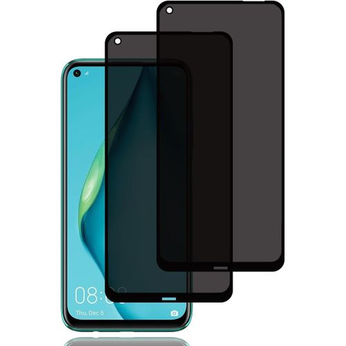 Lot De 2 Verres Trempés Anti-Espion Pour Huawei P40 Lite 4g ¿ Protection Écran Confidentialité 9h, Anti-Rayures, Oléophobe, Sensibilité Tactile, Kit De Pose Inclus