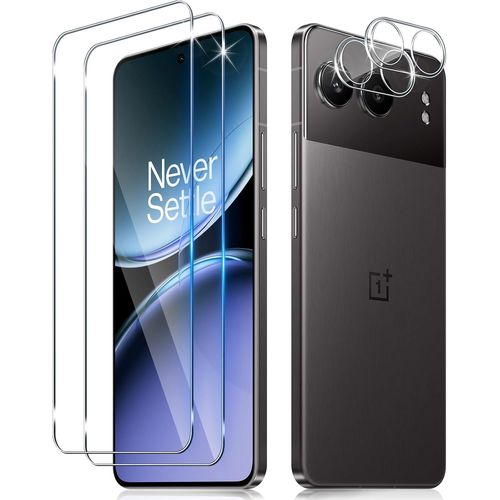 Kit 2x Verres Trempés + 2x Protecteurs Caméra Pour Oneplus Nord 4 5g ¿ 0,33 Mm 9h, Anti¿Empreintes Oléophobe, Ultra Hd, Sans Bulles, Bords 2.5d, Outils Pose Inclus