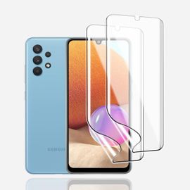 Film De Protection Écran Hydrogel Pour Samsung Galaxy A32 (4g) - 2 Pcs Tpu Hd Transparent 99,99% - Auto-Cicatrisant, Anti-Rayures, Oléophobe/Hydrophobe, Compatible Empreinte Digitale, Installation Facile
