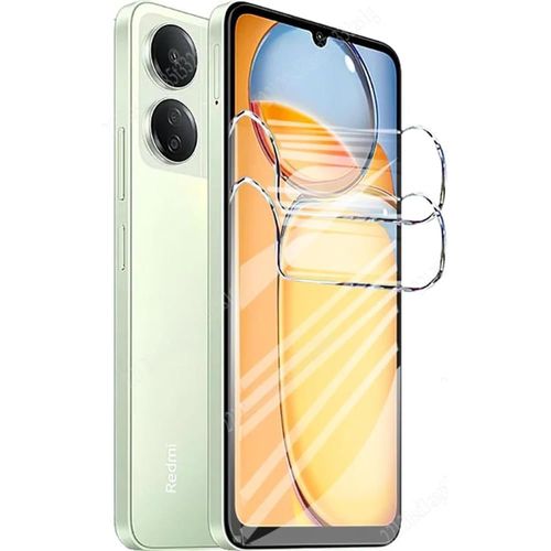 KAL-Pièces Protecteur D'Écran Avant Flexible Pour Xiaomi Redmi 12C 6.71" Film Hydrogel Arrière Tpu Transparent Empreinte Résistant Aux Explosions