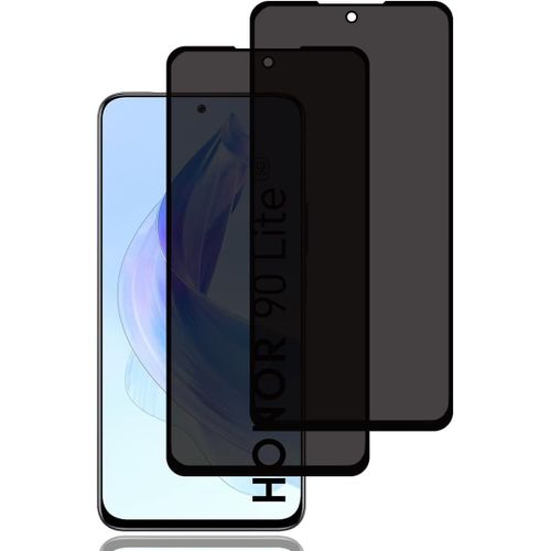 CAUC-Verre Trempé Anti-Espion pour Honor 90 Lite [2 Pièces], Protection D'écran Anti-Espion, Protecteur D'écran de Confidentialité, 9H Dureté, Anti-Rayures, Privacy Protecteur Écran pour Honor 90 Lit