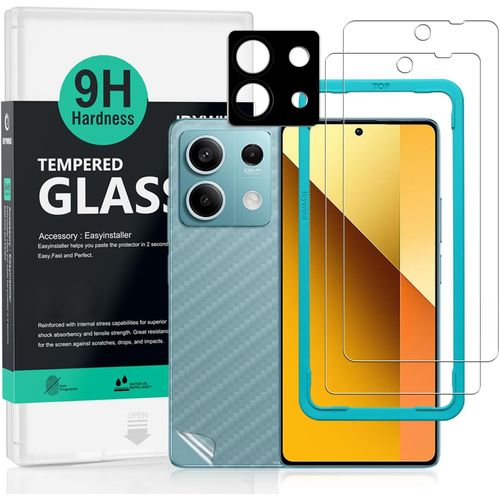 Kal-Pièces Verre Trempé Pour Xiaomi Redmi Note 13 5g 6.7"",9h Dureté Protection Écran,Avec 1 Pièce Protection Caméra,1 Pièce Film Arrière,Facile À Installer