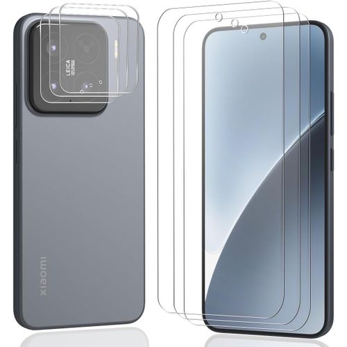 Kal-Verre Trempé Pour Xiaomi 15, Vitre Protection Écran 3 Pièces Et Protection D'objectif De Caméra 3 Pièces. Dureté 9h Anti-Rayure Hd Transparent Protection Vitre Pour Xiaomi 15