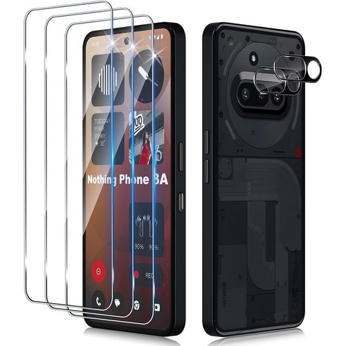 CAUC-Verre Trempé pour Nothing Phone 3a 5G avec Caméra Arrière Protecteur[3+2 PCS], Dureté 9H [Sans Bulles] [Ultra HD] Ultra Résistant Film Vitre Trempé Protection écran [Transparente]