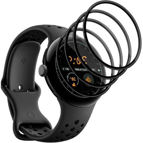 4 Pièces Verre Trempé Pour Google Pixel Watch 3 45mm Protection D'écran, Anti Rayures/Hd, 3d Incurvé Protection Écran Pour Google Pixel Watch 3 45mm - Pmma Film Protecteur Composite