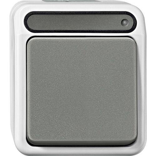 Merten Interrupteur de contraste arrêt/changement, Bouton + interrupteur, Gris