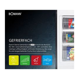 Réfrigérateur et congélateur 269L inox Bomann KG 184.1 inox