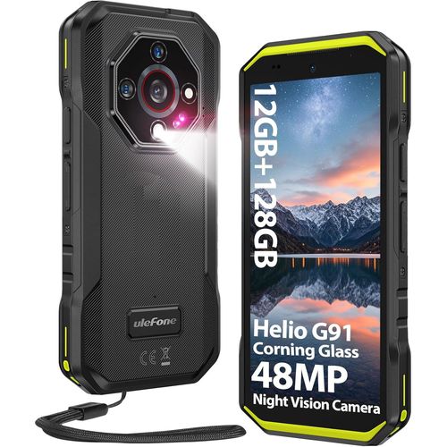 Ulefone Armor X32 2025 Téléphone Portable Incassable Android 14 12Go+128Go/2To 48MP Vision Nocturne 5.65'' Dual Sim/NFC - Vert