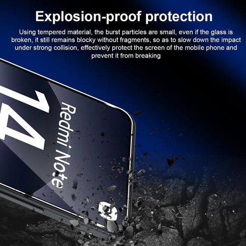 Pour Xiaomi Redmi Note 14 5G/4G Verre Trempé,2 Pièces 9H Dureté Hd Protecteurs D'Écran,Anti-Rayures Sans Bulles Film Vitre Trempé Protection Écran