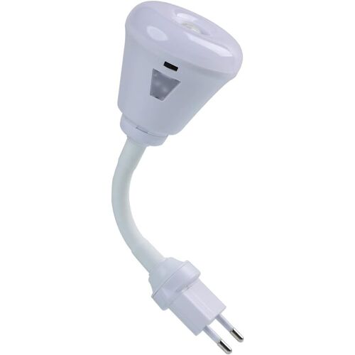 KAL-Ampoule Led Prise Ue, 6W (Équivalent À 50W), 500 Lumens, Veilleuse À Détecteur De Mouvement Brancher Led Lumière Blanche/Lumière Chaude Avec 2 Modes (Lumière Blanche, Prise Ue)
