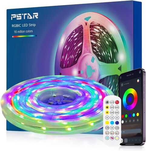 Rgbic Ruban Led 5m, Dreamcolor Rétroéclairage Led Tv For 65 À 75 Pouces Tv, Fonctionnement Usb, Synchronisation De La Musique, Éclairage Tv Led Diy Avec Contrôle D'application Et T[Rub9220438]