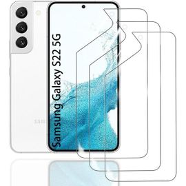 Kal-Film De Protection D'écran Hydrogel Pour Samsung Galaxy S22 5g, 3 Pièces Tpu Souple Transparent Hd Anti-Bulles Anti-Rayures Anti-Traces De Doigts Auto-Réparatrice