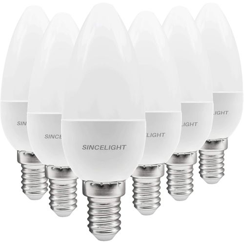 Ampoule Led En Forme De Bougie B35 Et Culot Ba15d, Irc (Ra¿92), Diffuseur Laiteux, 5w, Blanc Neutre (4000k), 500lm, Lot De 6