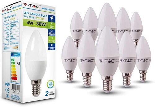 Setx10-4216-Ampoule Led P45-Culot E14-4w Consommés (Équivalent 30w Incandescent)-Blanc Chaud 2700k-320 Lm-180° Angle De Faisceau