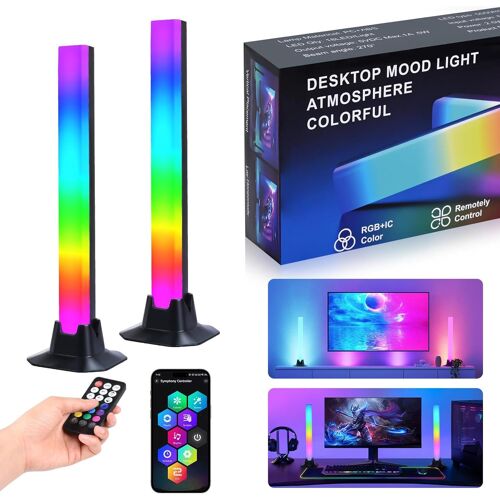 SUBZONAL-Lampe LED TV, Gaming Smart LED Lampe, RGB avec Effets D'éclairage Multiples, Light Bars avec Modes Scène et Modes Musique, Déco pour Jeu, Photos, PC, Télévision, Pièce (32CM180°)