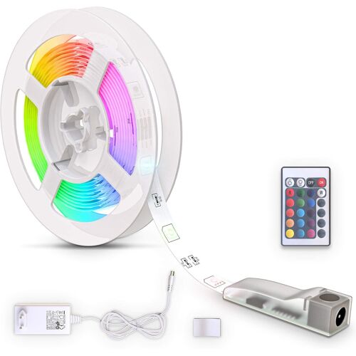 Kalanka-Bande Led 3m, Rvb, Télécommande, Autocollant, Changement De Couleur, Raccourcissable, Ruban Lumineux, Éclairage Décoratif Pour Chambre, Salon, Cuisine