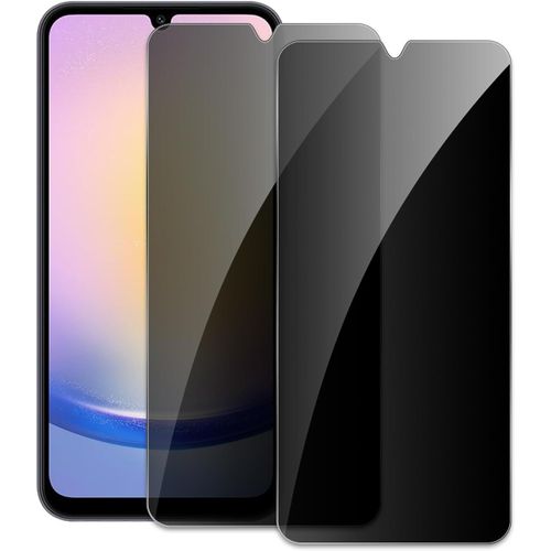 Lot De 2 Verres Trempés Protection Vie Privée Pour Samsung Galaxy A25 - 9h Anti-Espion Anti-Rayures, Sensibilité Tactile Préservée
