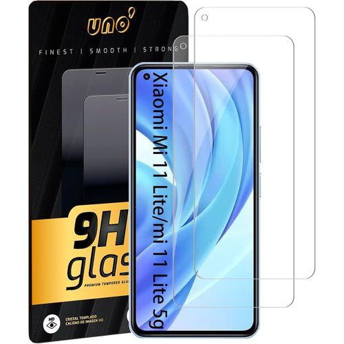 Hshi-Uno' Lot De 2 Protections D'écran En Verre Trempé Ultra Résistant Sans Bulles,9h,Anti-Traces De Doigts,Anti-Rayures.Compatible Avec Xiaomi Mi 11 Lite/Mi 11 Lite 5 G.