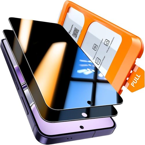 SJZG-Verre Trempé Anti Espion Pour Samsung Galaxy S24 Plus, Véritable Anti-Espion À 25°, Dépoussiérage Automatique, Coques De Téléphone Compatibles, Sans Bulles, Dureté 9H, 2 Pièces