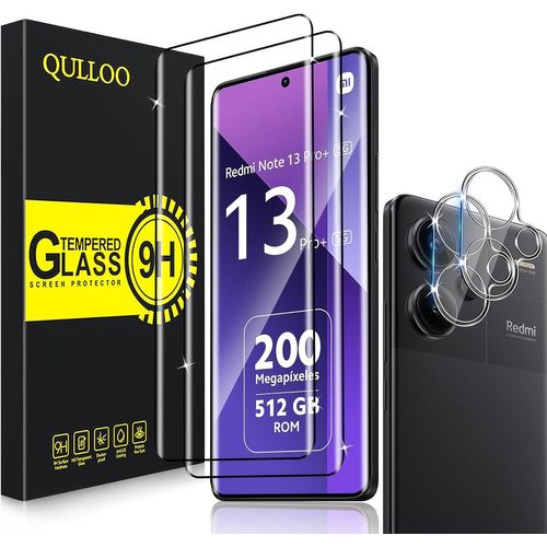 CAUC-Verre Trempé pour Xiaomi Redmi Note 13 Pro Plus 5G [2 Pièces] + Caméra Protecteur [2 Pièces], Protecteur D'écran Ultra Résistant Dureté 9H Film Protection Écran HD Transparent
