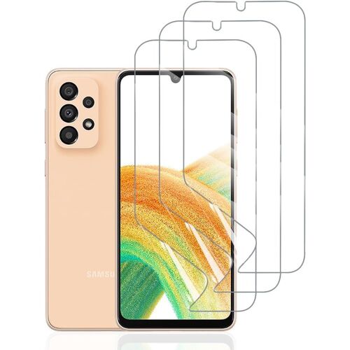 CAUC-Film Hydrogel de Protection pour Samsung Galaxy A33 5G, 3 Pièces TPU protections d'écran HD Transparent Souple(Verre non trempé)