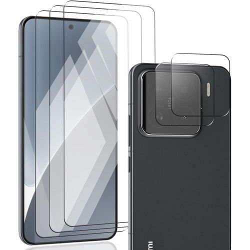 3+2 Pieces Tempered Glass For Xiaomi 15, Xiaomi 15 Screen Protector And Rear Camera Protector. Anti-Scratch 9h Glass, Hd Screen Protector For Xiaomi 15
