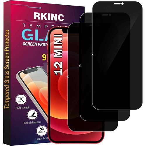 Verre Trempé Anti-Espion Pour Iphone 12 Mini 5.4-Inch, [Lot De 3] Angle De Confidentialité Amélioré, Dureté Ultra-Résistante 9h, Sans Bulles