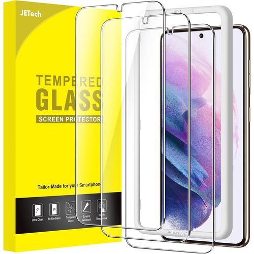 Cauc-Protection D'écran Pour Samsung Galaxy S21 5g 6,2 Pouces, Film En Verre Trempé Avec Outil D'installation Facile, Compatible Empreinte Digitale Id, Hd Transparent, Lot De 3