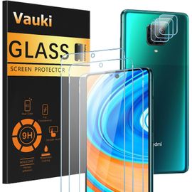 Lot De 3 Verre Trempé Pour Xiaomi Redmi Note 9 Pro/9 Pro Max/9s 4g Avec Caméra Protection Écran 3 Pièce,Hd Film Protecteur D'écran,9h Dureté,Anti-Rayures,Sans Bulles,Ultra Transparent Vitre