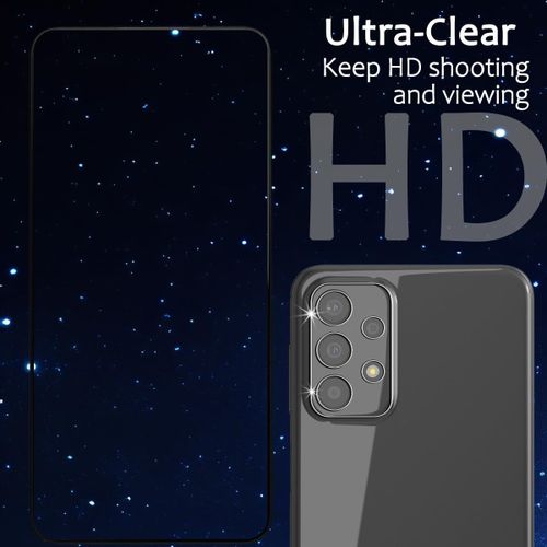 Verre Trempé Anti Espion Pour Samsung Galaxy A23 / A23 5g, 2 Pièces Privacy Film Et 2 Pièces Protecteur Caméra Arrière, Avec Kit D`Installation Facile, Anti-Spy Protection