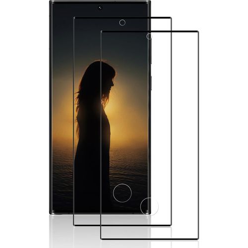 Jlslj-Vitre Protection Pour Samsung Galaxy S22 Ultra Verre Trempé, 2 Pièces Vitre Trempe [Dureté 9h][Ultra Hd Claire][Anti Rayures] Film De Protection