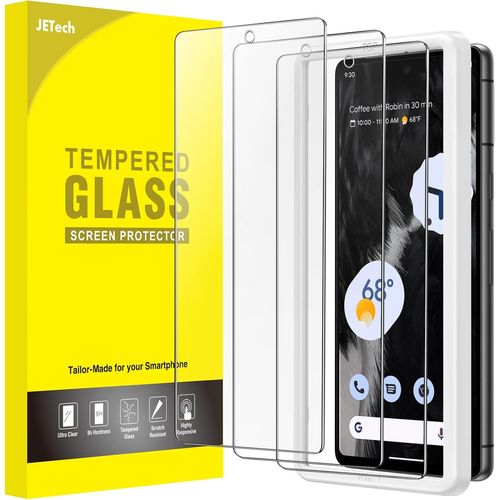JGD-Protection d'Écran pour Google Pixel 7, Verre Trempé avec Outil d'Installation Facile, Compatible ID d'Empreinte Digitale, HD Transparent, 3 Pièces