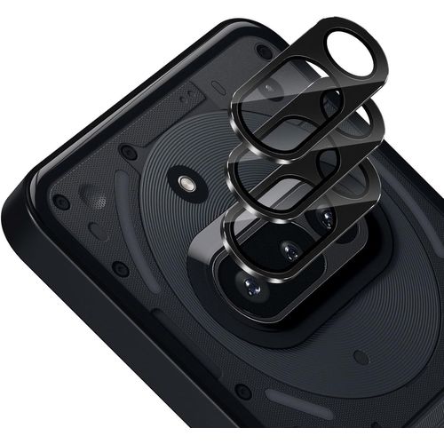 CAUC-Protection Objectif Caméra pour Nothing Phone 3a 5G, 3 Pièces Cadre en Métal Caméra Arrière Protecteur, Dureté 9H Anti Rayures, Ultra Résistant, Film Camera Verre Trempé