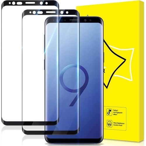 KAL-Lot De 2, Verre Trempé Pour Samsung Galaxy S9 [Couverture Complète] [Vitre Protecteur 9H Dureté] [Sans Bulles] [Anti-Rayures] Protection Écran