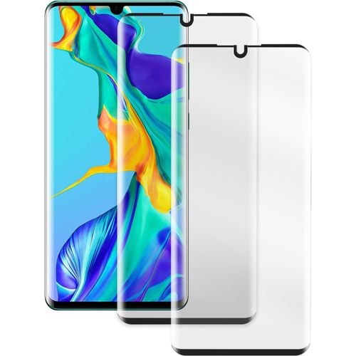 CAUC-2 Pièces Verre Trempé pour Huawei P30 pro, Film Protection Écran, Film Protecteur Vitre, 3D Incurvé Couverture Complète, [9H Dureté] [Sans Bulles] [Anti-Rayures] [HD Transparent]
