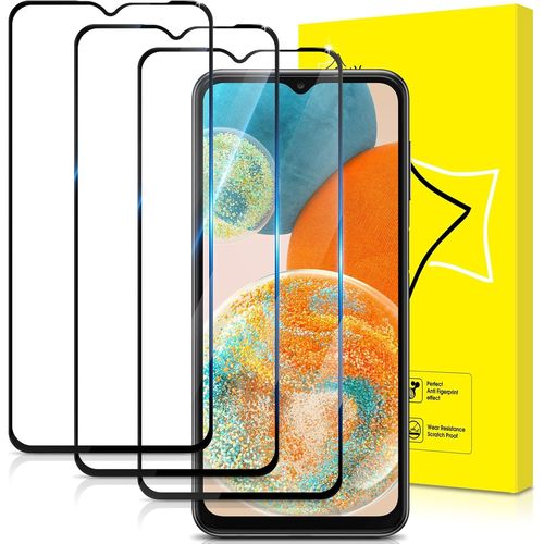 CAUC-Lot de 3, Verre Trempé pour Samsung Galaxy A23 5G/4G [Couverture Complète] [Vitre Protecteur 9H Dureté] [Sans Bulles] [Anti-rayures] Film Protection écran Compatible avec Samsung Galaxy A23